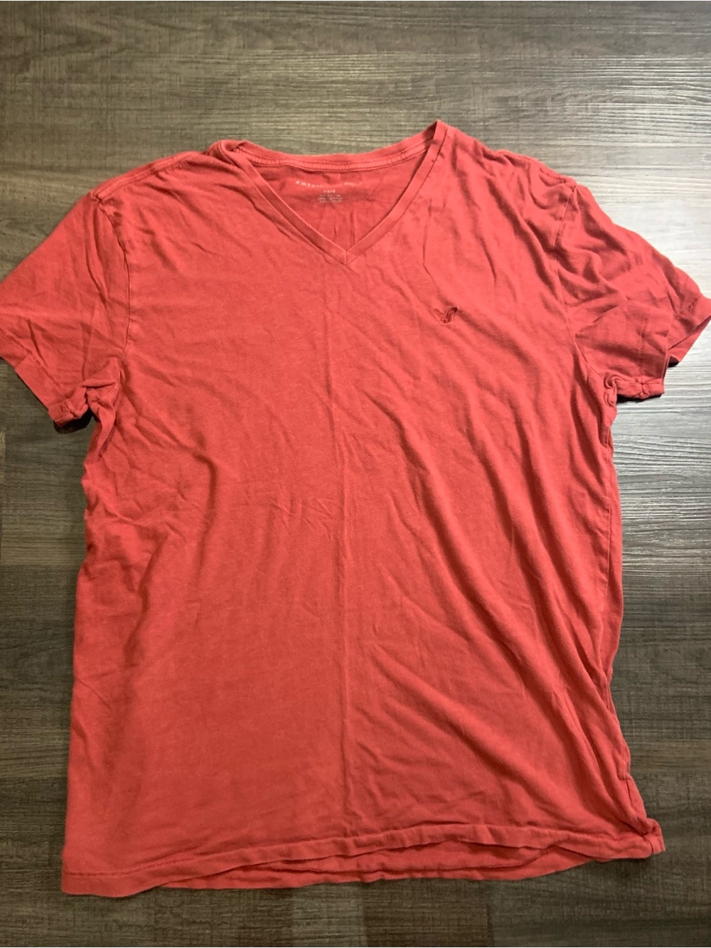 American Eagle Outfitters Coral V-Neck Tee